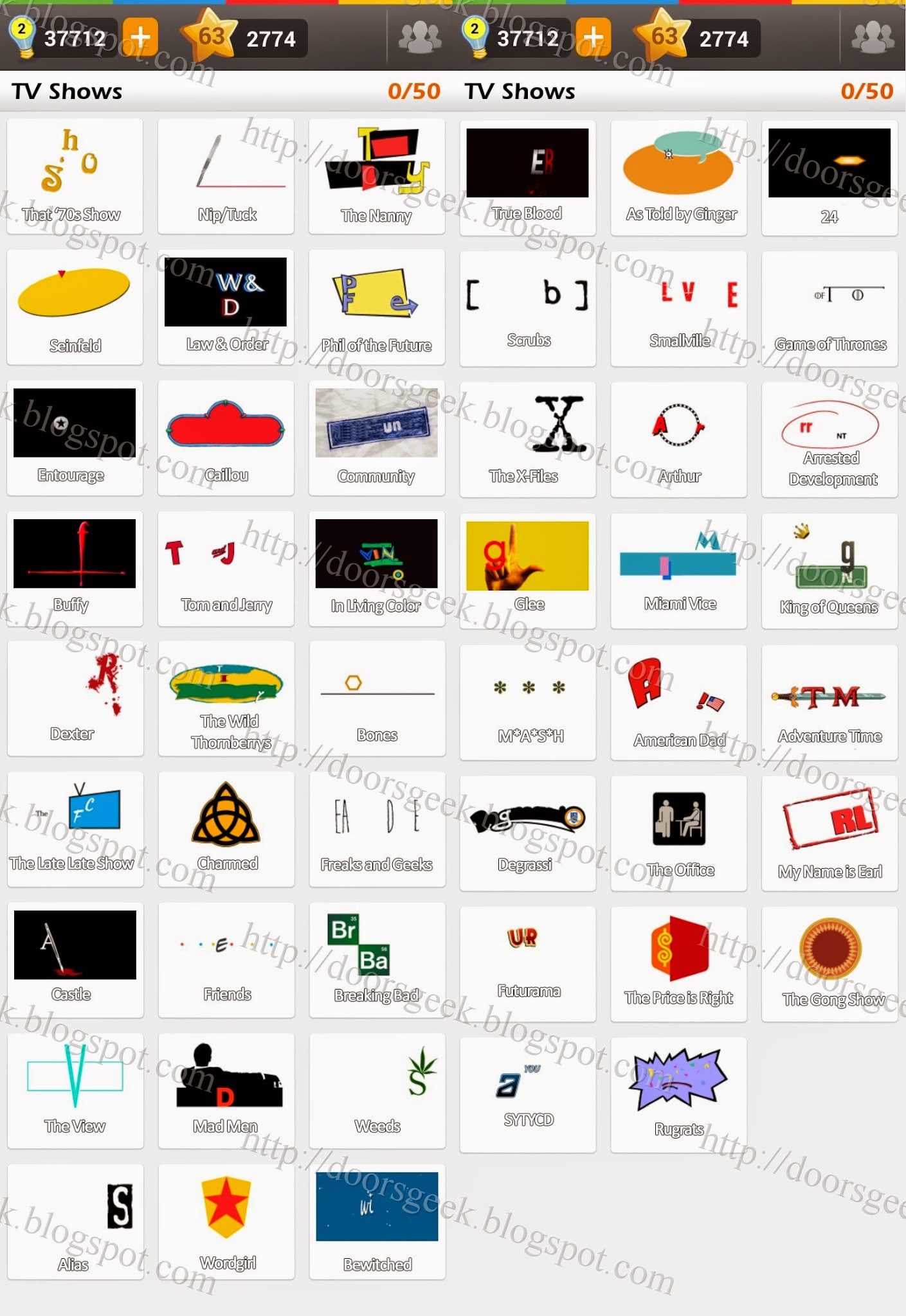 Logo Game: Guess the Brand [Bonus] TV Shows ~ Doors Geek